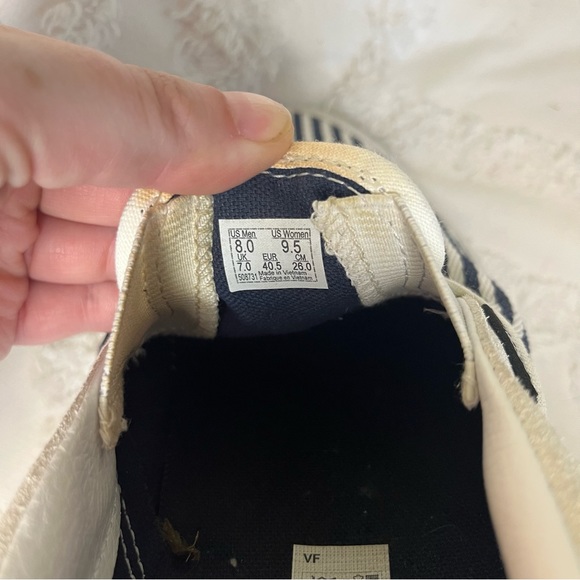 Vans Classic Slip On Stripped Black and White Women's 9.5 - Picture 5 of 6